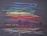 Venice Dry Pastel on Colored Paper